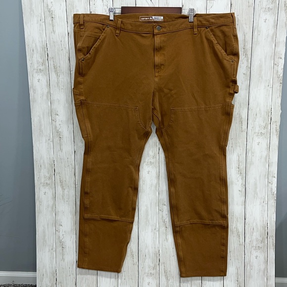Carhartt Relaxed Rugged Flex Double Front Work Pant Size 26W Regular Brown - Picture 3 of 9
